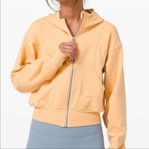 Peach Modal crop hoodie